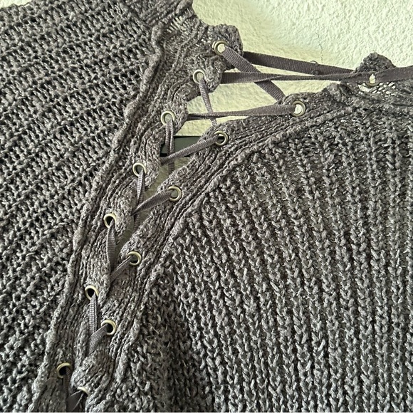 America Eagle Outfitters Women’s Knit Cardigan Small Brown Longline Witchy Fall - Picture 5 of 12